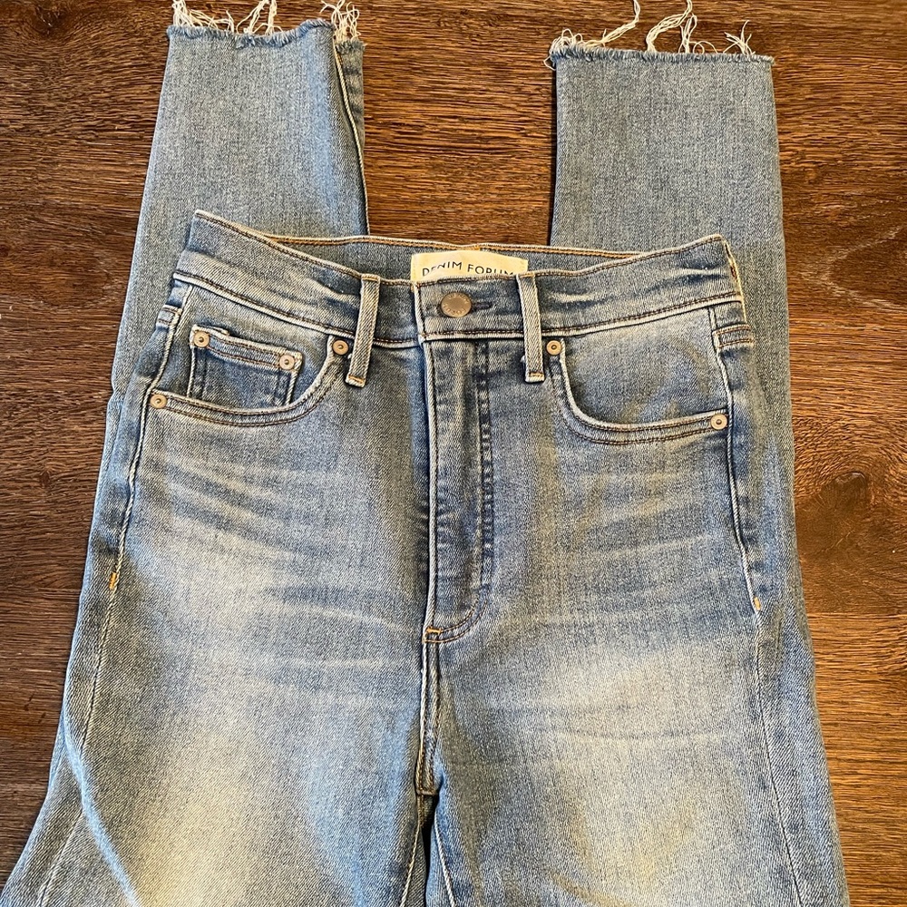 Denim Forum the Lola high rise Skinny crop jeans